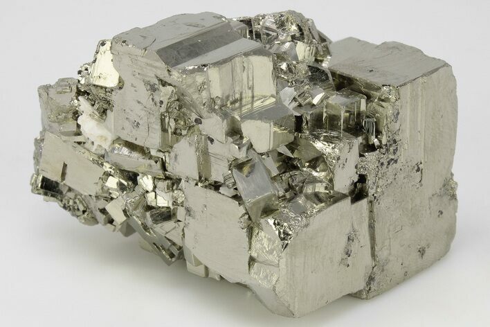 2.2" Shiny, Cubic Pyrite Crystal Cluster - Peru